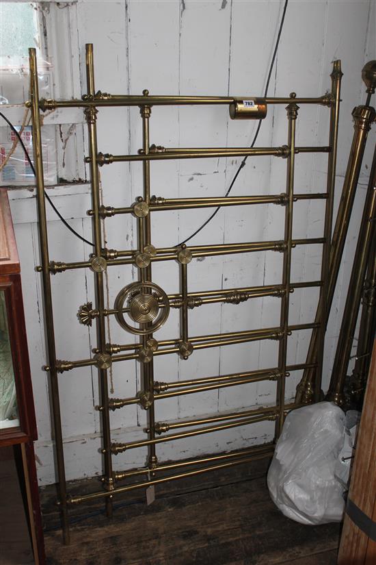 Brass bed & decorative valance
